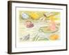 Butterflies Pulling Girl on Lily Pad-null-Framed Art Print