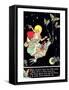 Butterflies Pulling Girls Through Space-null-Framed Stretched Canvas