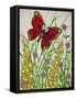 Butterflies, Red and Yellow, 2016-Pat Scott-Framed Stretched Canvas