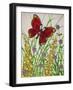 Butterflies, Red and Yellow, 2016-Pat Scott-Framed Giclee Print