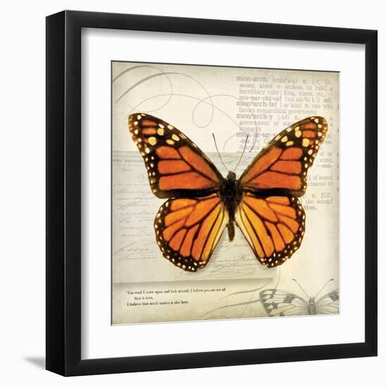 Butterflies Script II-Amy Melious-Framed Art Print