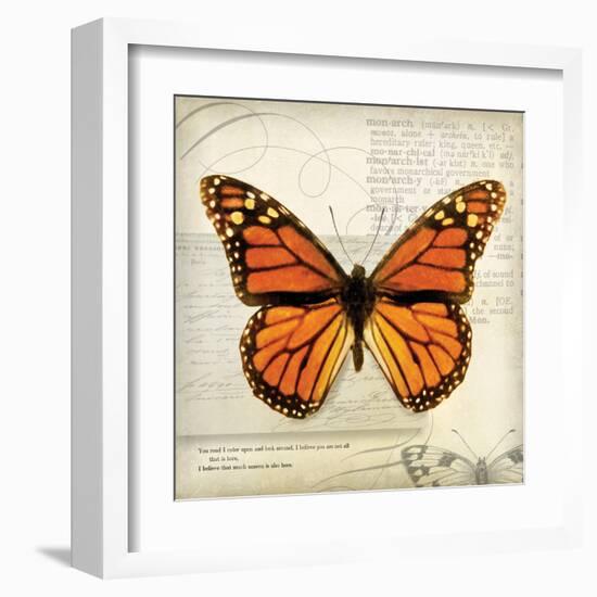 Butterflies Script II-Amy Melious-Framed Art Print