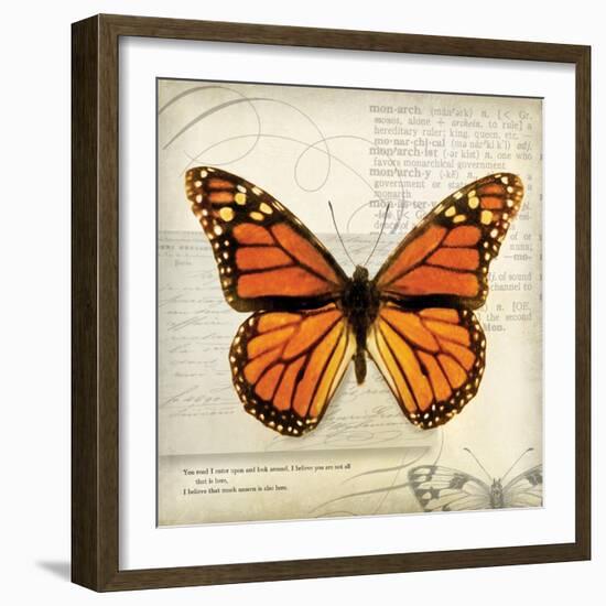 Butterflies Script II-Amy Melious-Framed Premium Giclee Print