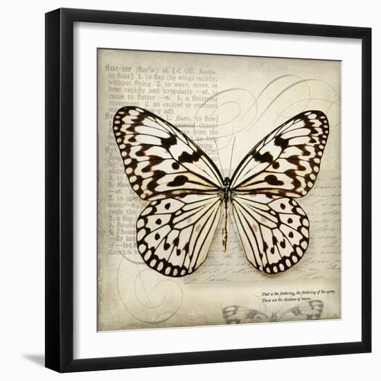 Butterflies Script III-Amy Melious-Framed Art Print