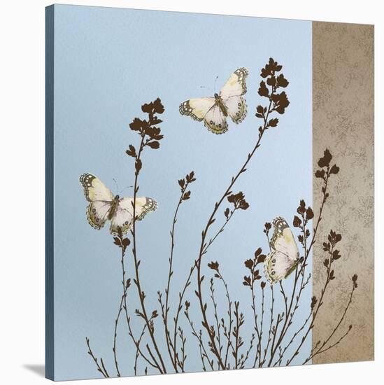 Butterflies-Caroline Gold-Stretched Canvas