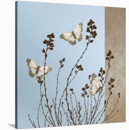 Butterflies-Caroline Gold-Stretched Canvas