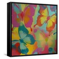 Butterflies-Abstract Graffiti-Framed Stretched Canvas