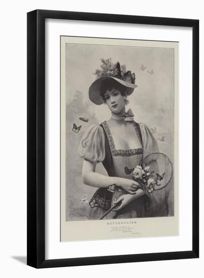 Butterflies-Jules Frederic Ballavoine-Framed Giclee Print