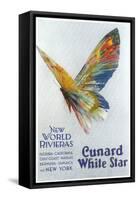 Butterfly, Ad for Cunard Line-null-Framed Stretched Canvas