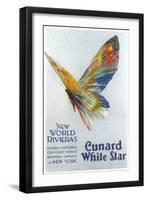 Butterfly, Ad for Cunard Line-null-Framed Art Print