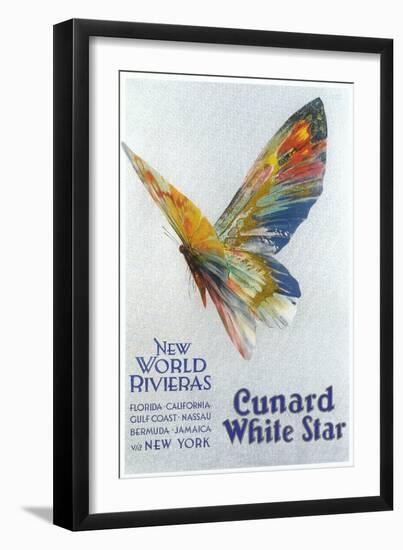 Butterfly, Ad for Cunard Line-null-Framed Art Print