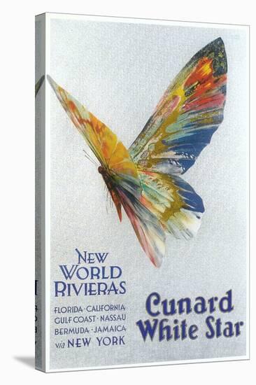 Butterfly, Ad for Cunard Line-null-Stretched Canvas