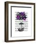 Butterfly Airship 2 Purple and Green-Fab Funky-Framed Art Print