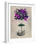 Butterfly Airship 2 Purple and Green-Fab Funky-Framed Art Print