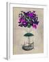Butterfly Airship 2 Purple and Green-Fab Funky-Framed Art Print