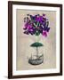 Butterfly Airship 2 Purple and Green-Fab Funky-Framed Art Print