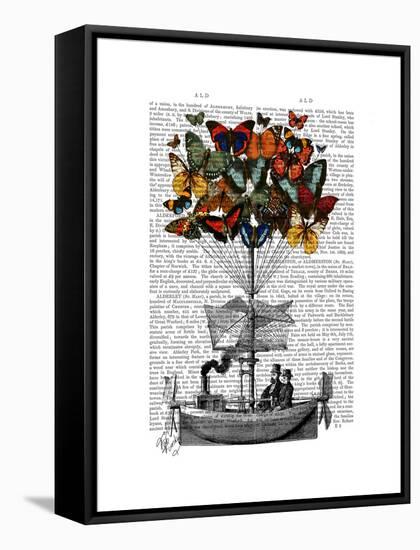 Butterfly Airship-Fab Funky-Framed Stretched Canvas