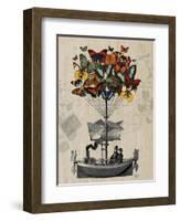 Butterfly Airship-Fab Funky-Framed Art Print