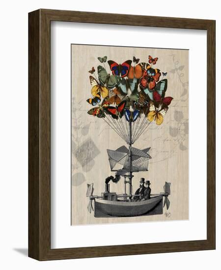 Butterfly Airship-Fab Funky-Framed Art Print