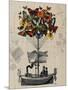 Butterfly Airship-Fab Funky-Mounted Art Print