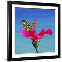 Butterfly And Flower 3X-Ata Alishahi-Framed Giclee Print