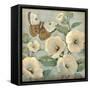 Butterfly and Hollyhocks II-Tim O'toole-Framed Stretched Canvas