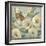 Butterfly and Hollyhocks II-Tim O'toole-Framed Art Print