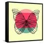 Butterfly and Sunset-Lisa Kroll-Framed Stretched Canvas