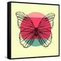 Butterfly and Sunset-Lisa Kroll-Framed Stretched Canvas