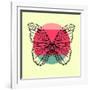 Butterfly and Sunset-Lisa Kroll-Framed Art Print