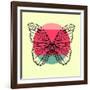 Butterfly and Sunset-Lisa Kroll-Framed Art Print