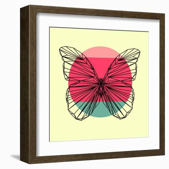 Butterfly and Sunset-Lisa Kroll-Framed Art Print