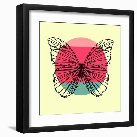 Butterfly and Sunset-Lisa Kroll-Framed Art Print