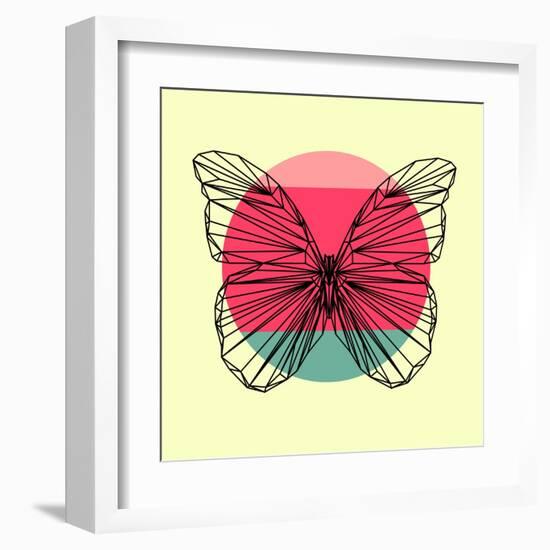 Butterfly and Sunset-Lisa Kroll-Framed Art Print