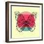 Butterfly and Sunset-Lisa Kroll-Framed Art Print