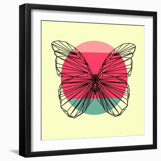 Butterfly and Sunset-Lisa Kroll-Framed Art Print