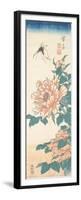 Butterfly and Tree Paeony-Keisai Eisen-Framed Premium Giclee Print