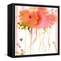 Butterfly Blossoming-Sheila Golden-Framed Stretched Canvas