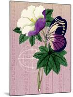 Butterfly Botanical Industrial Collage-Piddix-Mounted Art Print