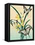 Butterfly Botanical Yellow Flowers Collage-Piddix-Framed Stretched Canvas