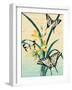 Butterfly Botanical Yellow Flowers Collage-Piddix-Framed Art Print