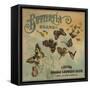 Butterfly Brand - Covina, California - Citrus Crate Label-Lantern Press-Framed Stretched Canvas