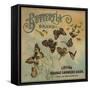 Butterfly Brand - Covina, California - Citrus Crate Label-Lantern Press-Framed Stretched Canvas
