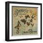 Butterfly Brand - Covina, California - Citrus Crate Label-Lantern Press-Framed Art Print