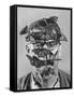 Butterfly Breeder Carl A. Anderson with Monarch Butterflies on His Face-John Dominis-Framed Stretched Canvas