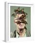 Butterfly Breeder Carl Anderson with Monarch Butterflies on His Face-John Dominis-Framed Photographic Print