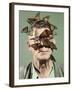 Butterfly Breeder Carl Anderson with Monarch Butterflies on His Face-John Dominis-Framed Photographic Print