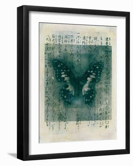 Butterfly Calligraphy I-Elena Ray-Framed Art Print