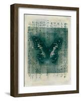 Butterfly Calligraphy I-Elena Ray-Framed Art Print