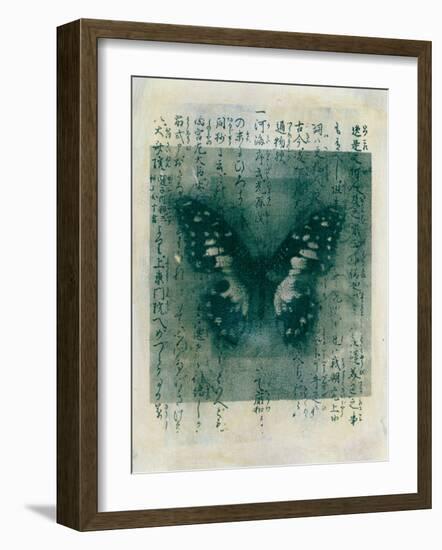 Butterfly Calligraphy I-Elena Ray-Framed Art Print